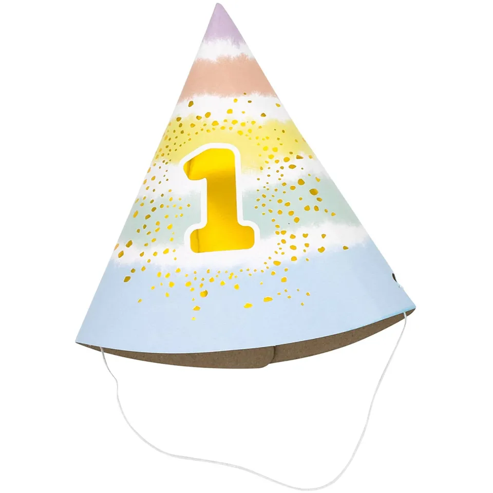 das-kost-mland-accessoires-1st-birthday-rainbow-partyhut-1-st-ck image 1