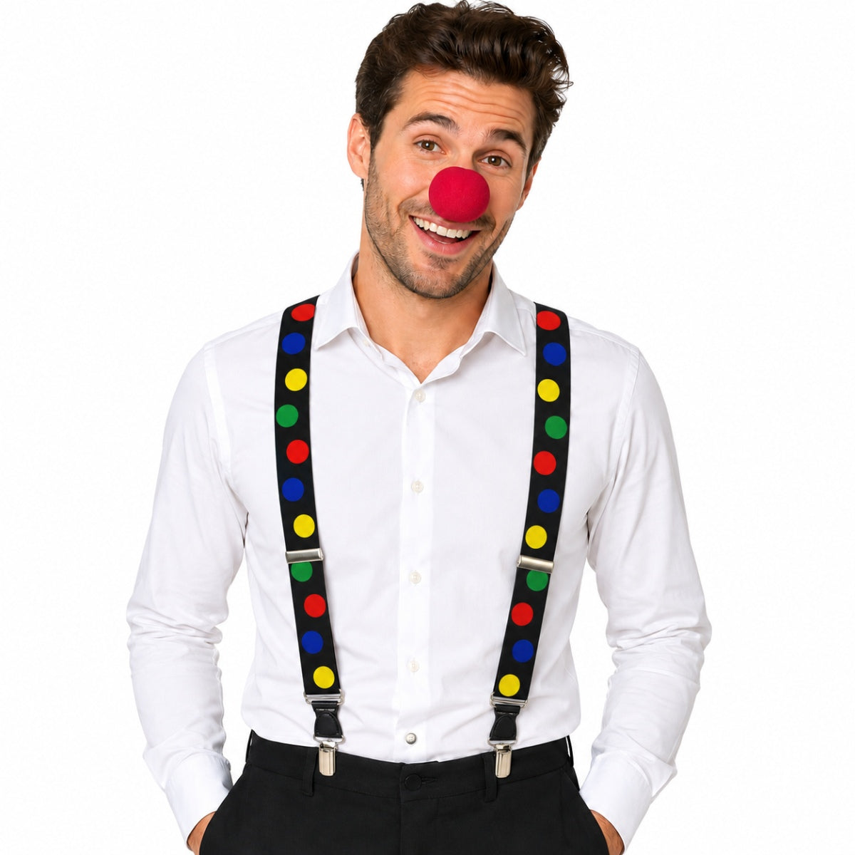 das-kost-mland-clown-polka-dot-kost-mset-hosentr-ger-nase image 1