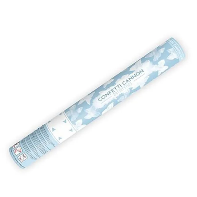 das-kost-mland-dekorationen-konfettishooter-schmetterlinge-wei-40cm image 1