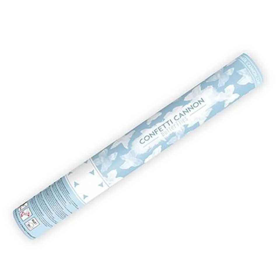 das-kost-mland-dekorationen-konfettishooter-schmetterlinge-wei-40cm image 1
