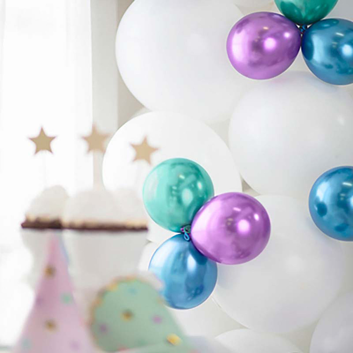 das-kost-mland-uni-glossy-luftballon-blau-12-cm-50-stk image 2