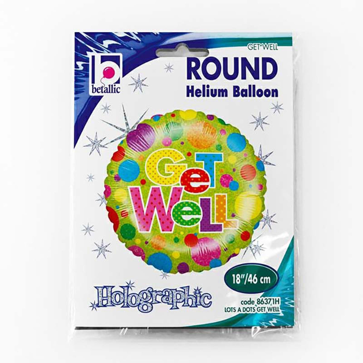 das-kost-mland-get-well-dots-folienballon-46cm-genesungsgruss image 2
