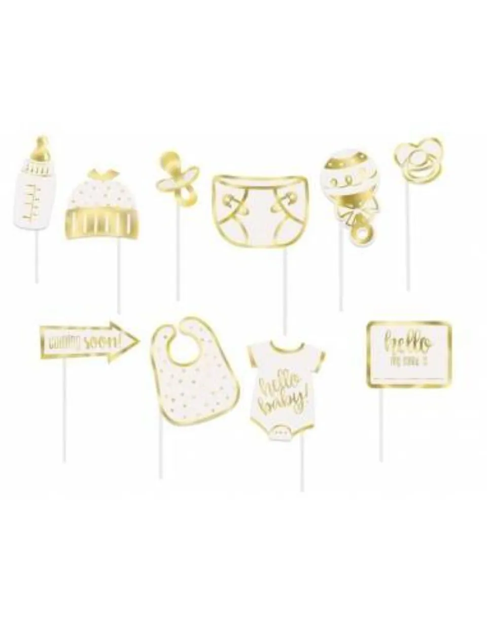 das-kost-mland-m-dchen-foto-props-hello-baby-gold-10-tlg image 1