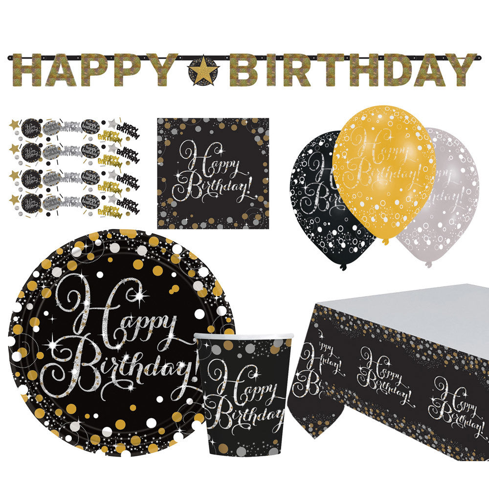 amscan-sparkling-celebration-tischdecke-schwarz-gold image 1