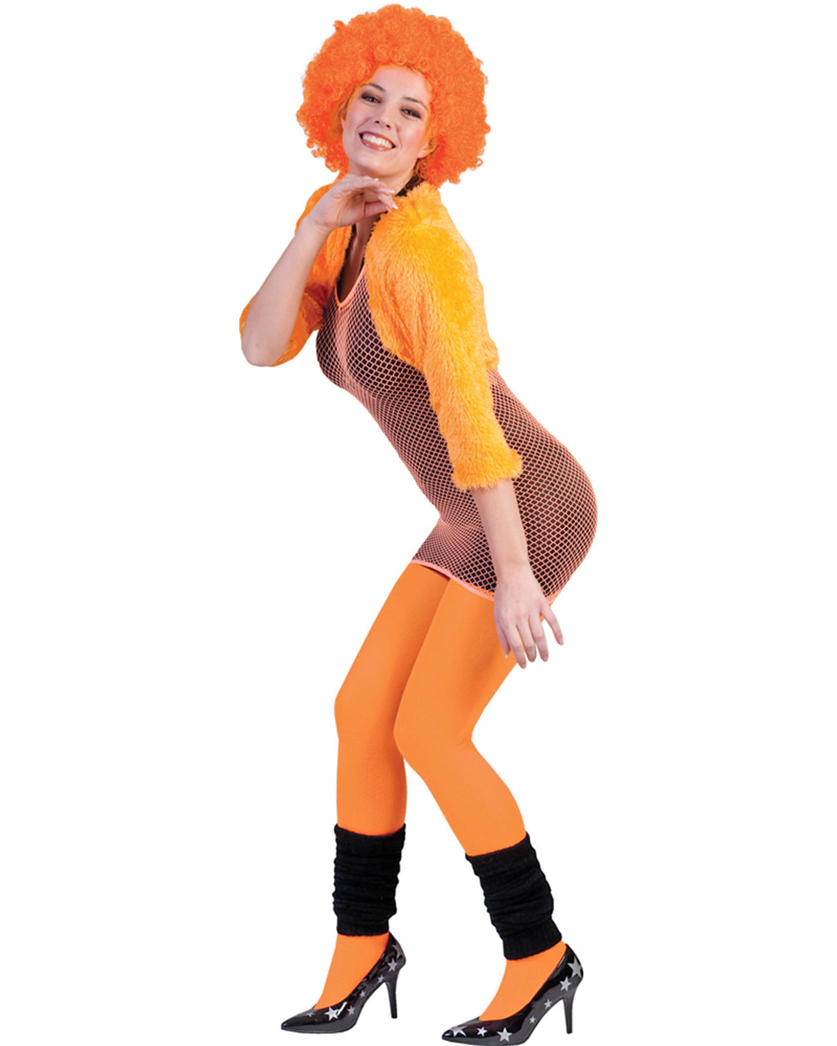 das-kost-mland-neon-netzkleid-fluo-orange-80er-party-herren image 2