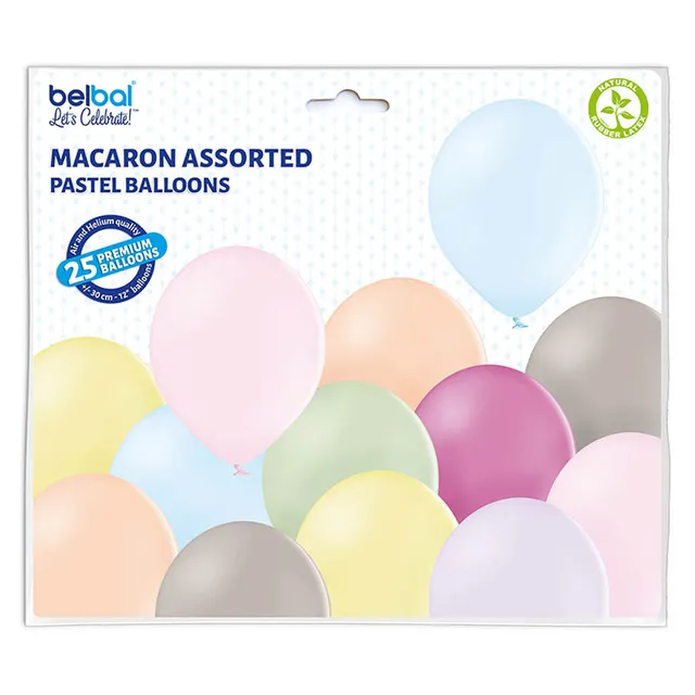 das-kost-mland-luftballons-25-stk-bunt-macaron-30-cm-latex image 1