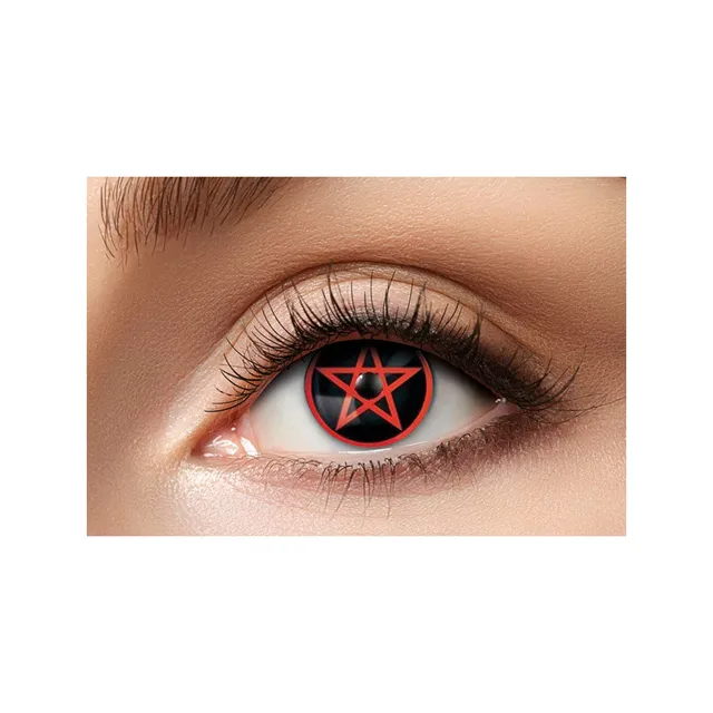 das-kost-mland-accessoires-eyecatcher-m47-red-pentagram-kontaktlinsen-rot image 1