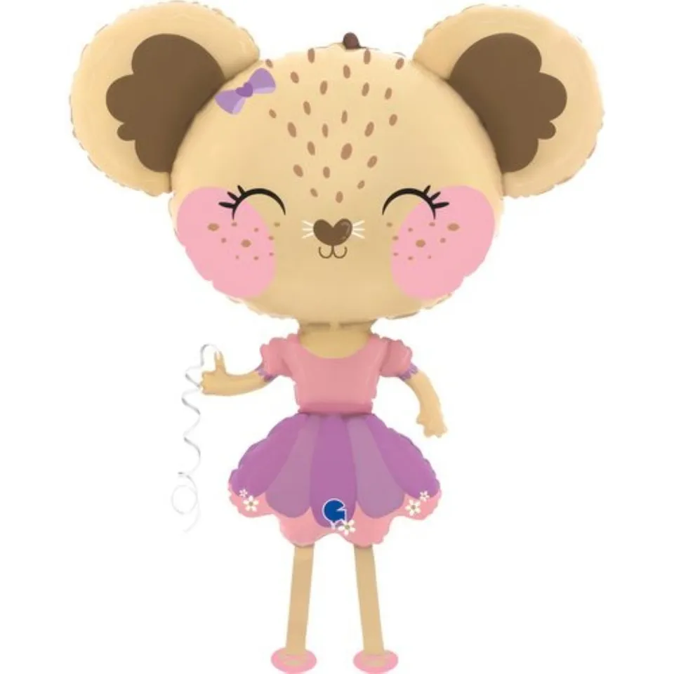 das-kost-mland-airwalker-maus-ballerina-folienballon-91-cm image 1