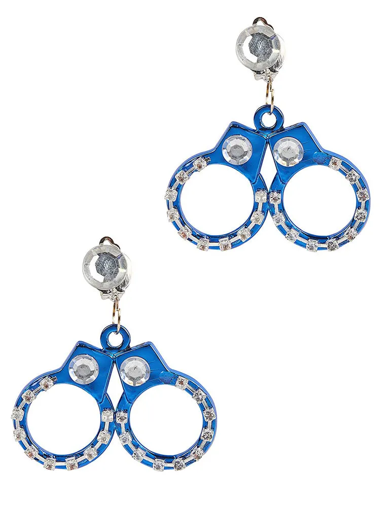 das-kost-mland-handschellen-ohrringe-blau-strass-clip image 1
