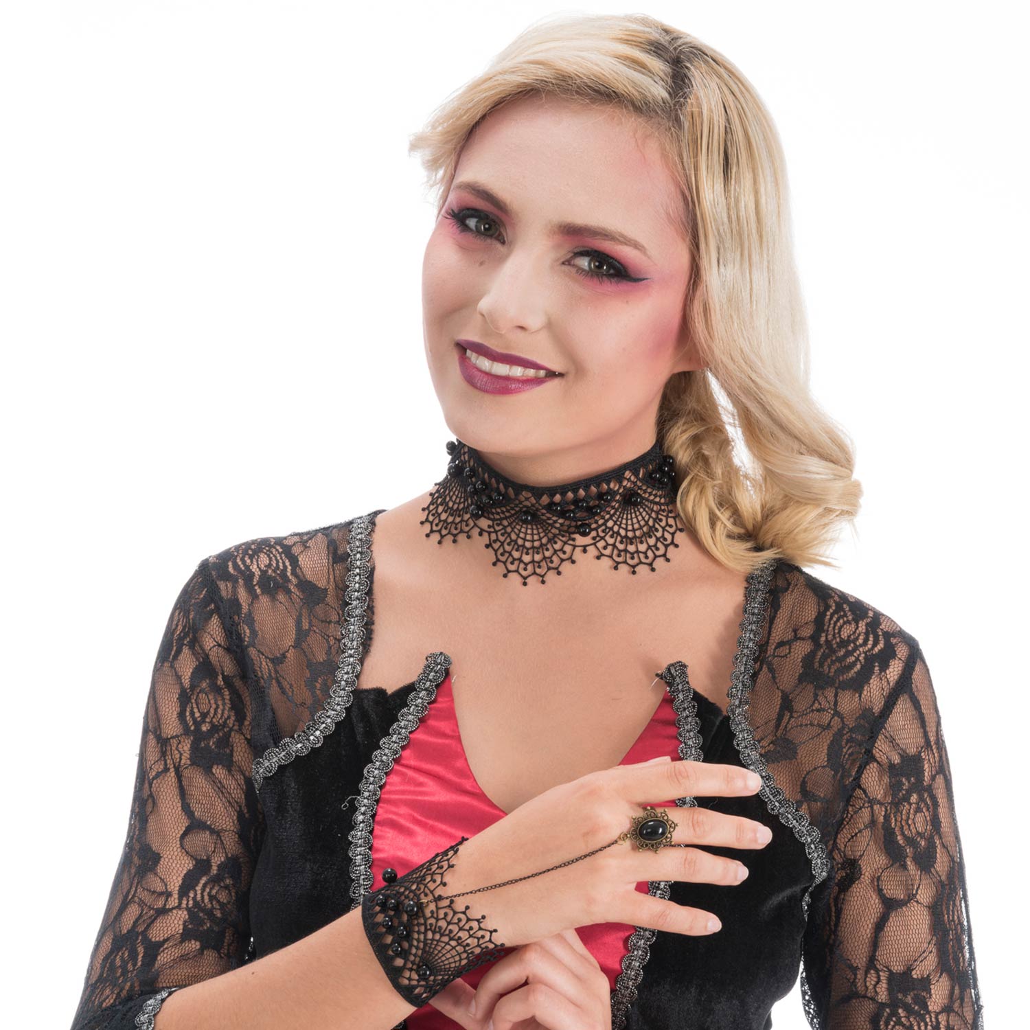 das-kost-mland-black-pearls-barock-schmuckset-schwarz-halskette image 1
