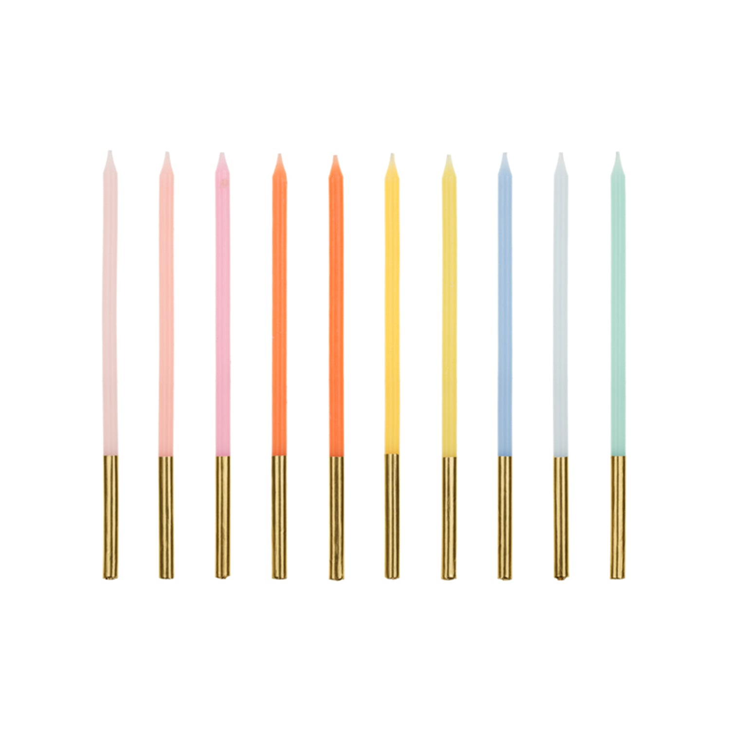 das-kost-mland-geburtstagskerzen-14-cm-bunt-10-stk-gold image 1