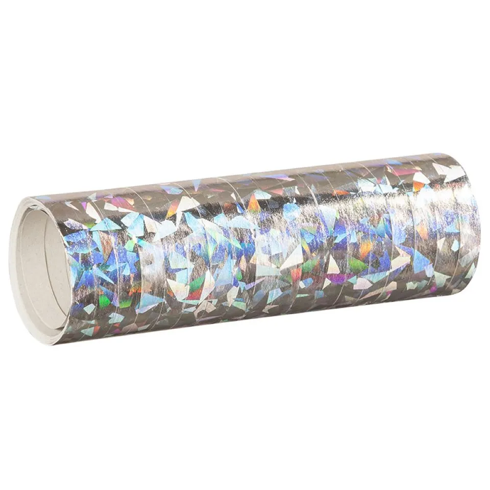 das-kost-mland-dekorationen-luftschlangen-holografisch-4m-silber image 1