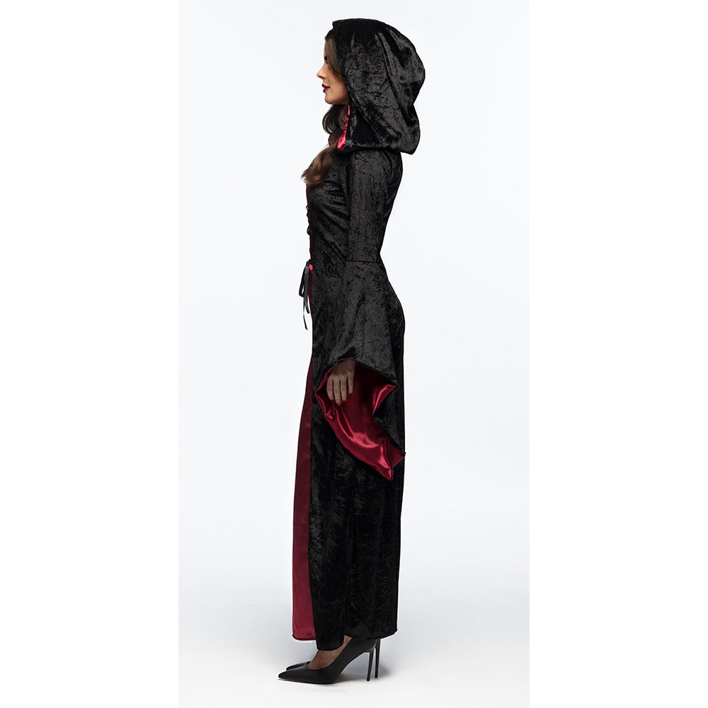 das-kost-mland-damen-vampir-mistress-kost-m-schwarz-bordeaux image 3