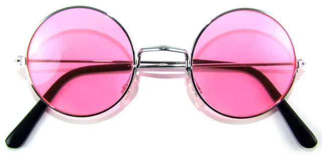 das-kost-mland-accessoires-lennon-nickelbrille-rosa-partybrille-rund image 1