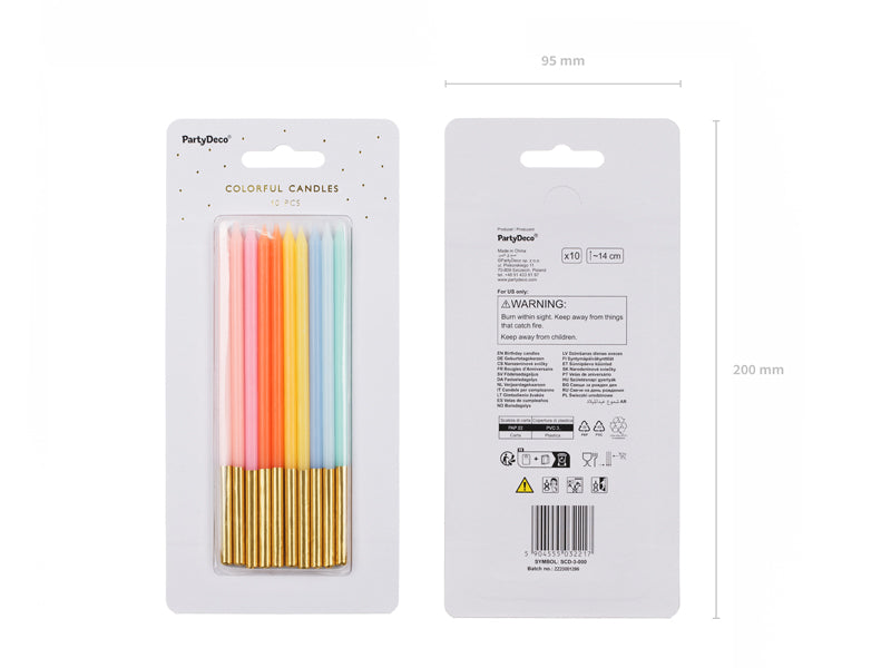 das-kost-mland-geburtstagskerzen-14-cm-bunt-10-stk-gold image 3