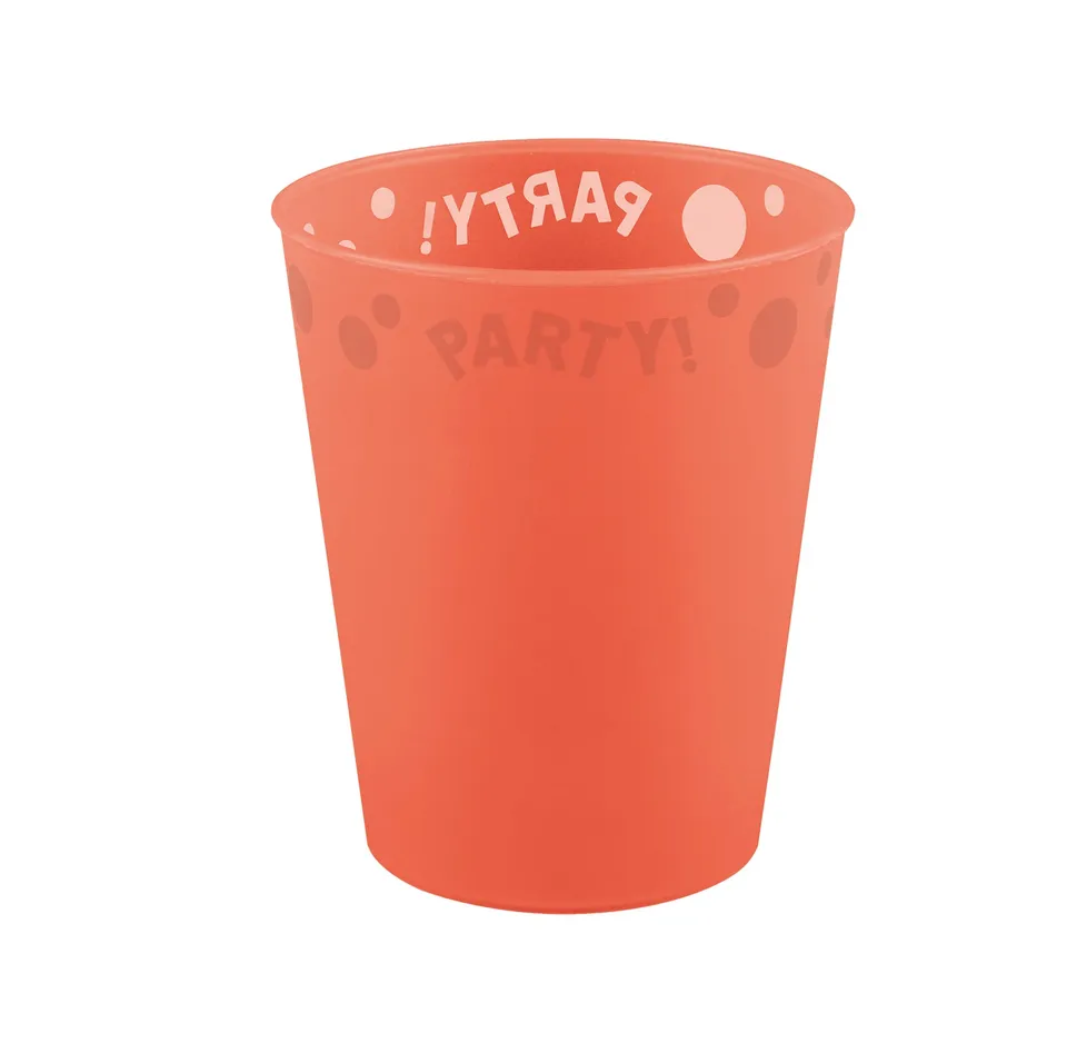 das-kost-mland-dekorationen-mehrweg-becher-250-ml-orange image 1