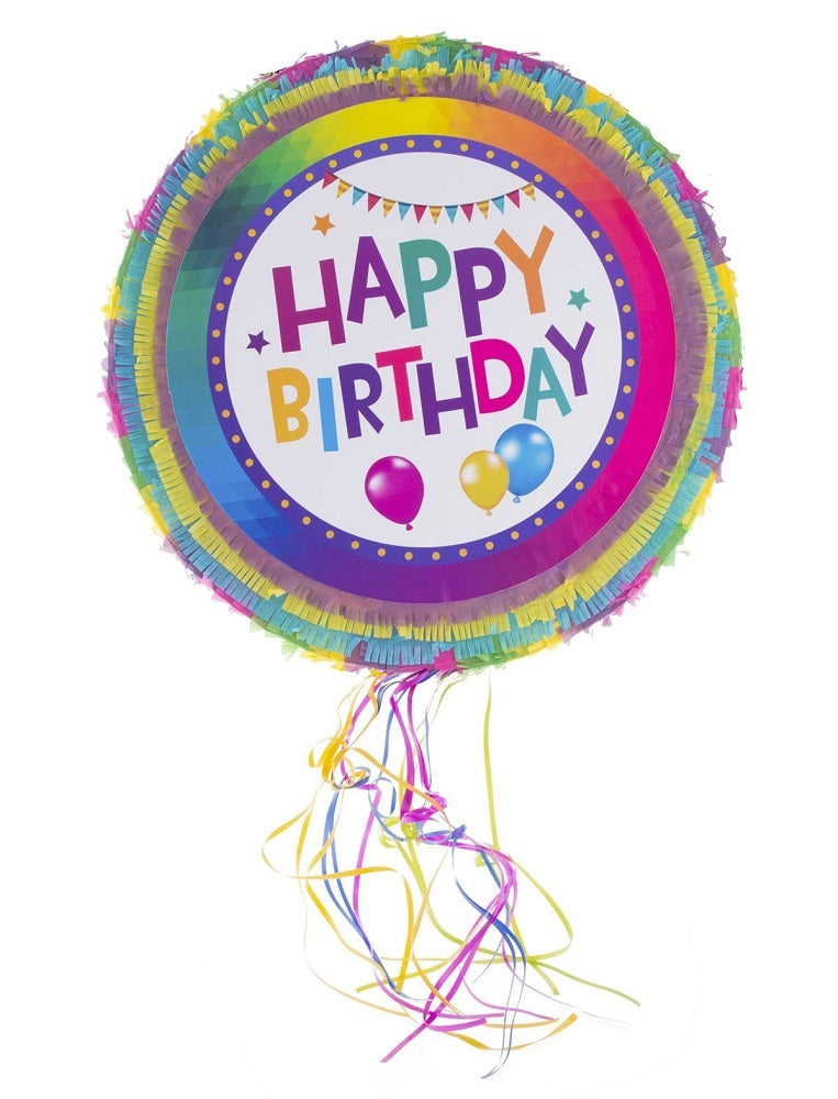 das-kost-mland-pinata-happy-birthday-bunt-50-cm-geburtstag image 1