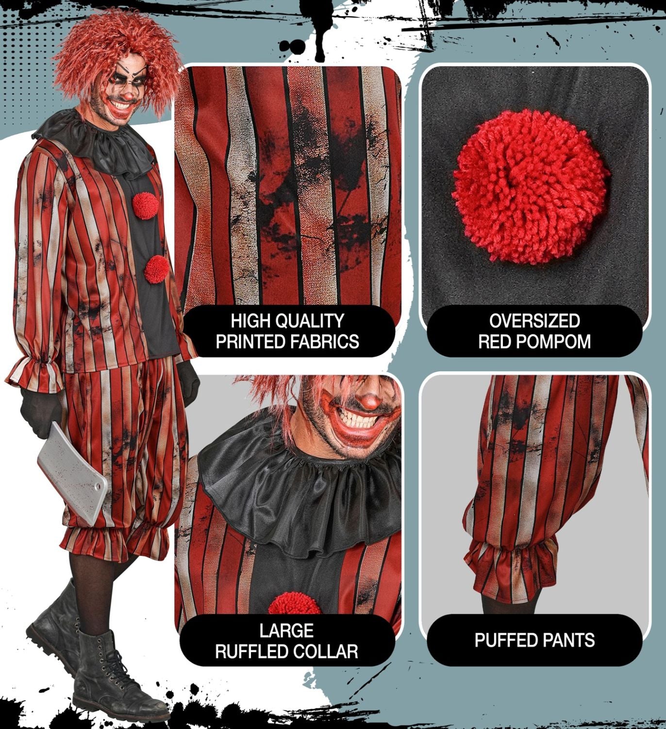 das-kost-mland-wicked-clown-herrenkost-m-3-tlg-rot-schwarz-l image 5