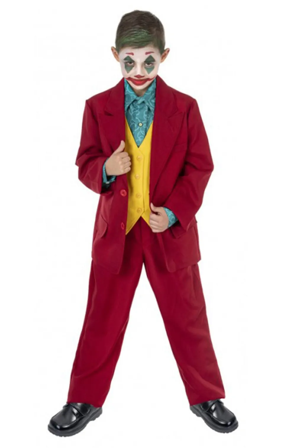 das-kost-mland-clown-arthur-kost-m-jungen-gr-128-roter-anzug image 1