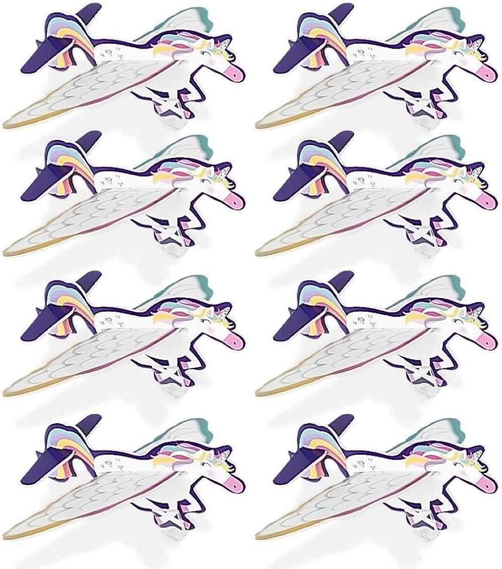 das-kost-mland-favours-einhorn-gleiter-wurfgleiter-8-st-ck-bunt image 1