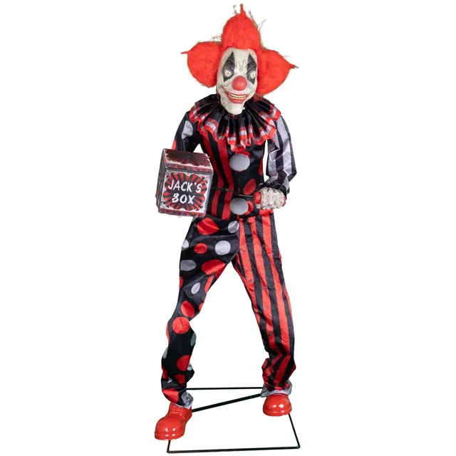 das-kost-mland-halloween-standfigur-clown-jester-animatronic-175cm image 1