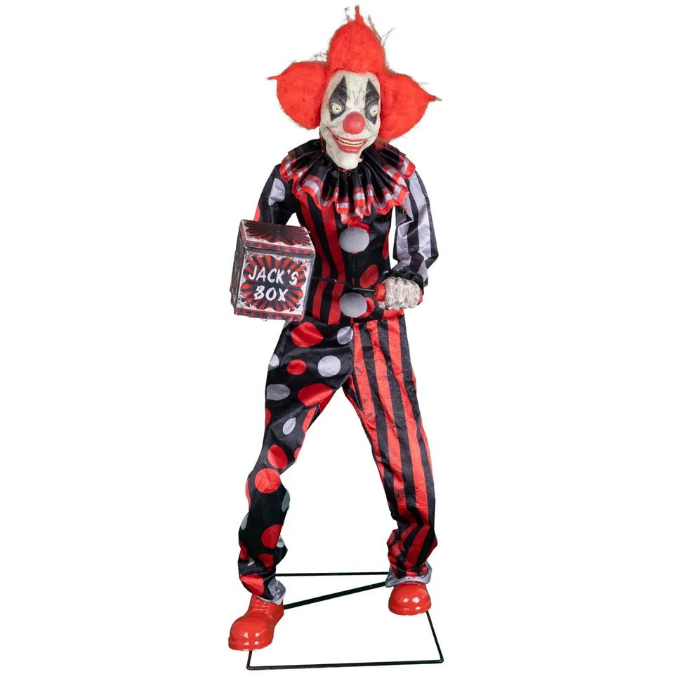 das-kost-mland-halloween-standfigur-clown-jester-animatronic-175cm image 1