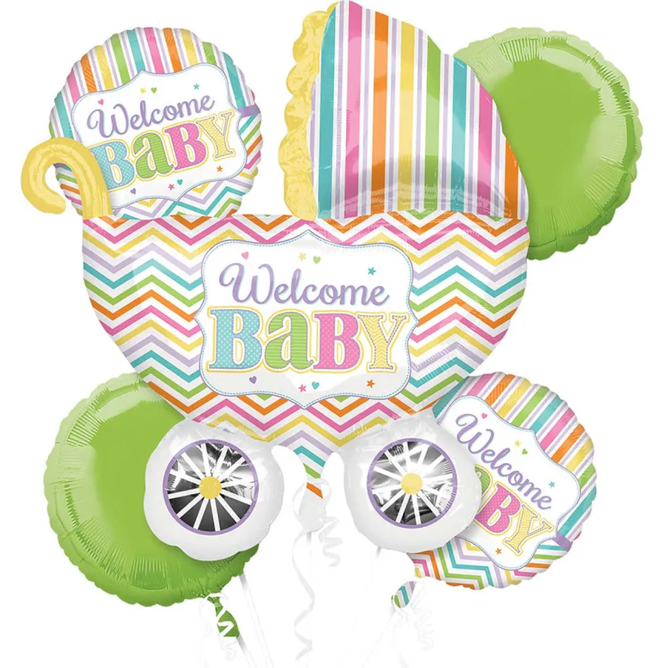 das-kost-mland-baby-brights-folienballon-kinderwagen-gr-n image 1