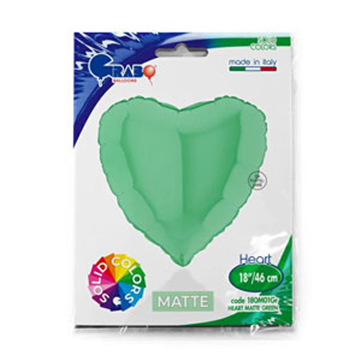 das-kost-mland-herz-folienballon-46cm-matt-gr-n-18-zoll image 2