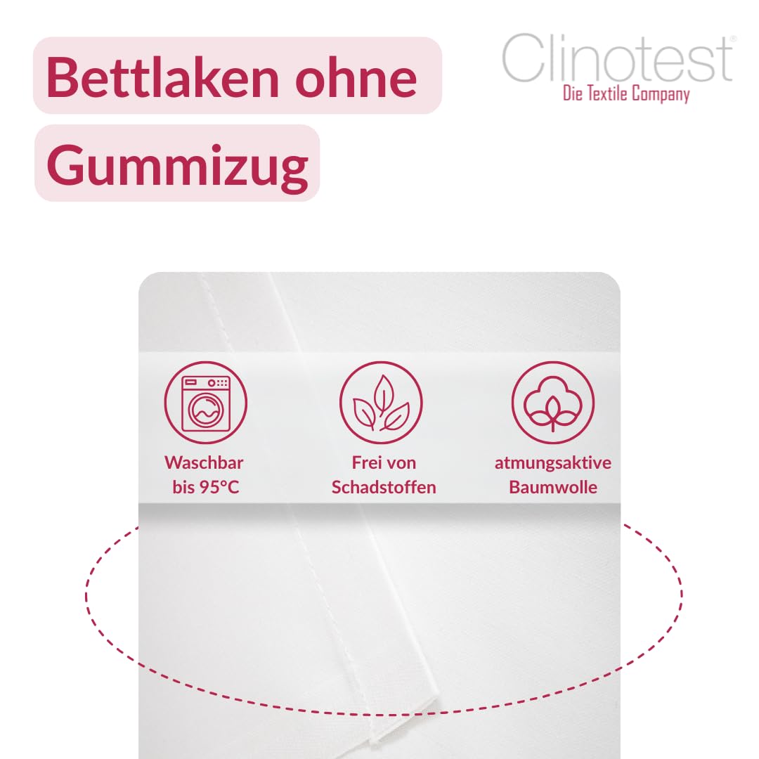 clinotest-bettwaren-flachbettlaken-100x200-2er-set-baumwolle image 4