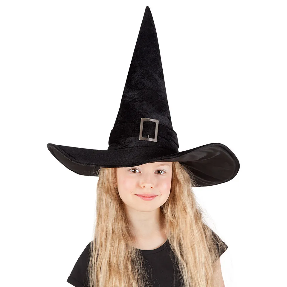 kinder-hexenhut-kendra-schwarz-mit-schnalle-einheitsgr-e image 1