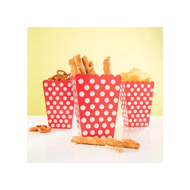 das-kost-mland-dekorationen-snackbox-dots-rot-9x14cm-8stk image 1