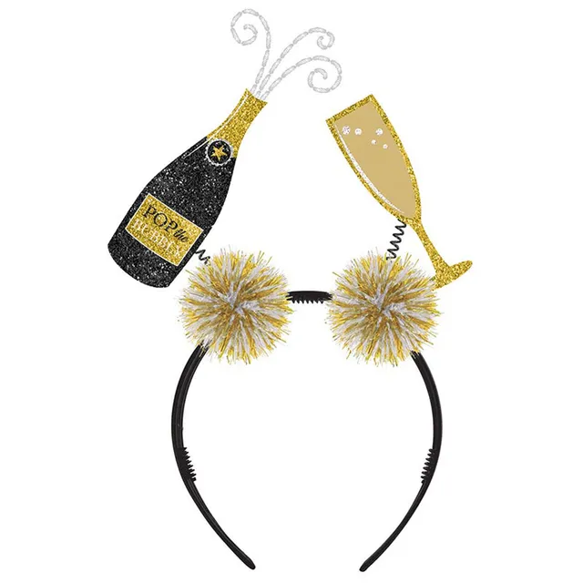 das-kost-mland-accessoires-haarreif-silvester-sekt-mit-glas image 1