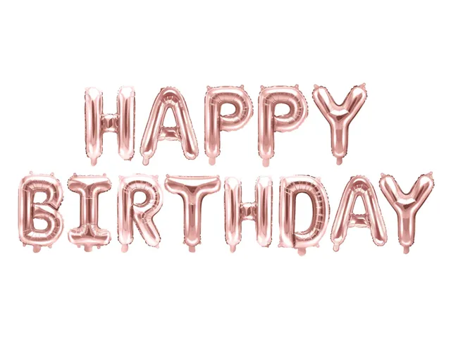 das-kost-mland-happy-birthday-ballongirlande-340x35cm-ros-gold image 1