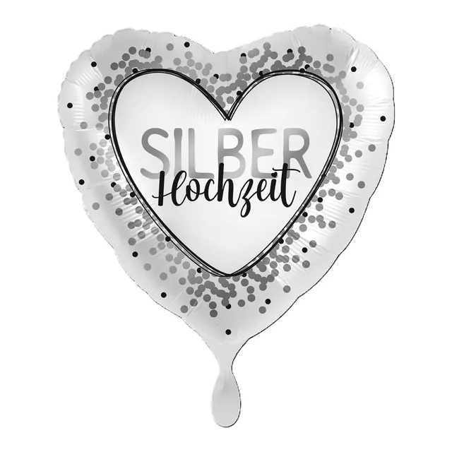 das-kost-mland-herz-folienballon-silberhochzeit-43cm-silber image 1