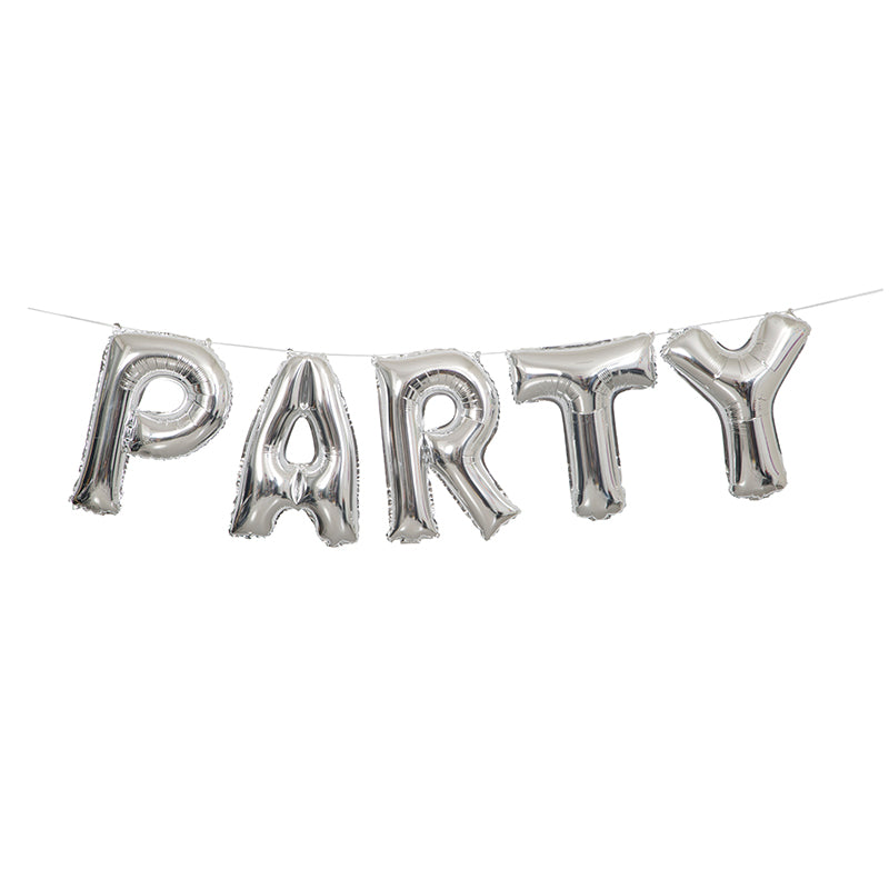 das-kost-mland-ballongirlande-party-silber-36cm-folie image 1