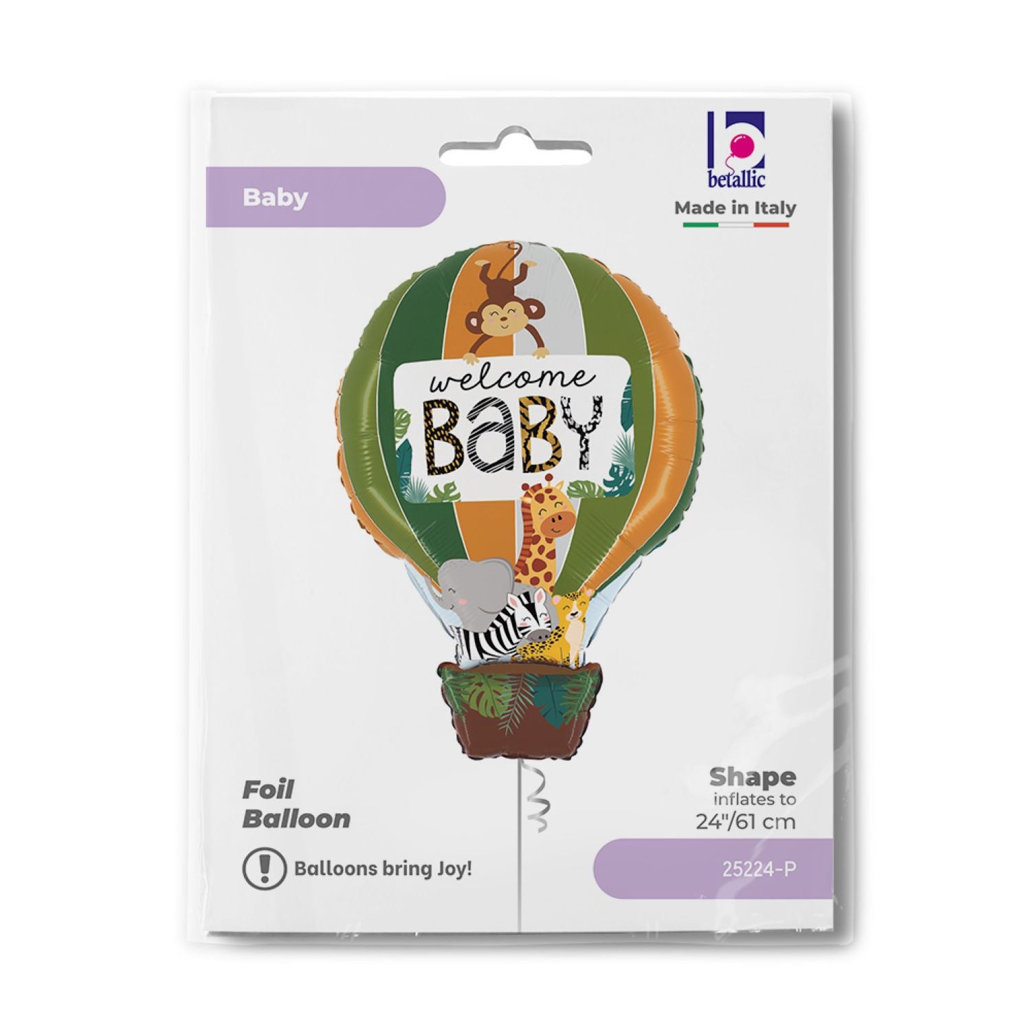 das-kost-mland-dekorationen-shape-folienballon-dschungel-welcome-baby-61-cm image 2