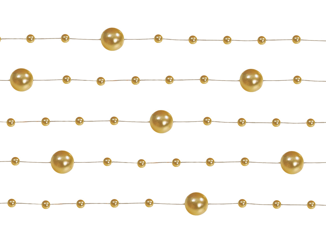 das-kost-mland-dekorationen-perlengirlande-gold-1-3m-deko image 1