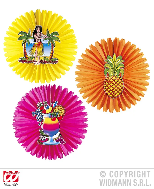 das-kost-mland-hawaii-aloha-rosette-55-cm-gelb-papierdeko image 1