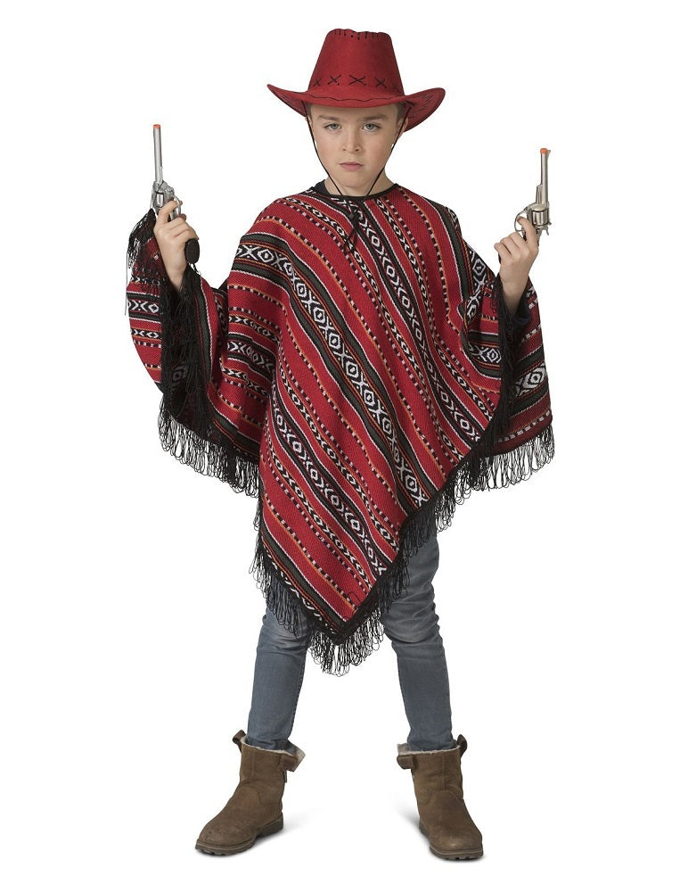 das-kost-mland-milan-mexikaner-poncho-kinder-rot image 4