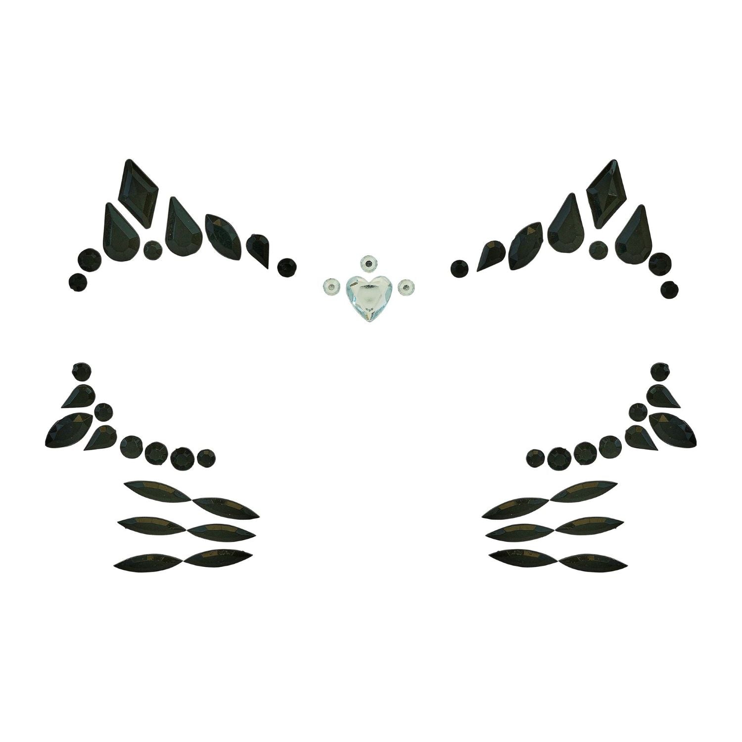 face-jewels-katze-gesichtsschmuck-mehrfarbig-selbstklebend image 2