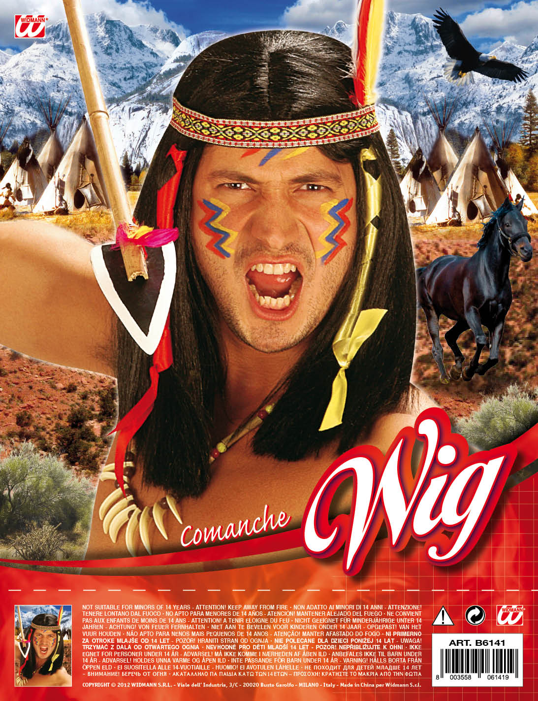 das-kost-mland-comanche-per-cke-schwarz-mit-stirnband image 3