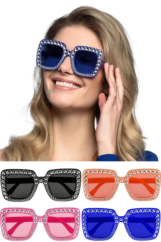 das-kost-mland-bling-bling-partybrille-blau-glitzer image 1