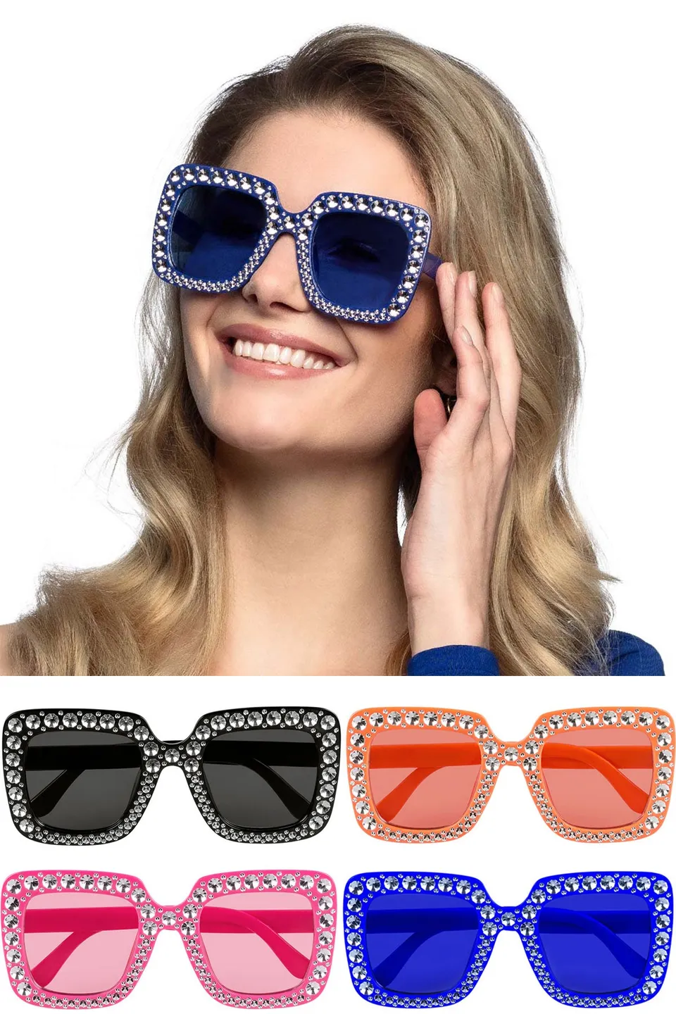 das-kost-mland-bling-bling-partybrille-blau-glitzer image 1