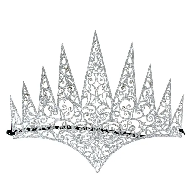 das-kost-mland-accessoires-stirnband-krone-eis-k-nigin-silber-neu image 1