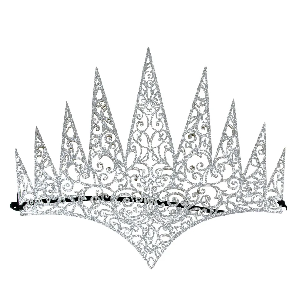 das-kost-mland-accessoires-stirnband-krone-eis-k-nigin-silber-neu image 1