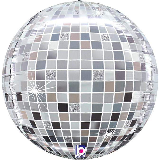 das-kost-mland-4d-folienballon-globe-discokugel-38cm-silber image 1