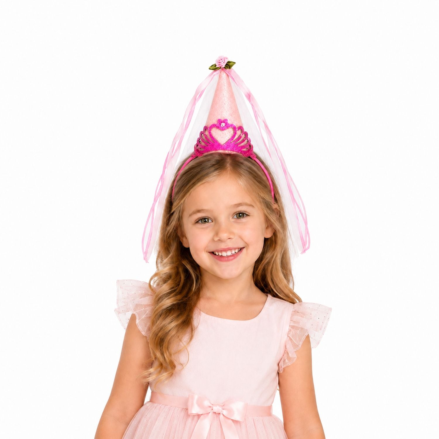 das-kost-mland-burgfr-ulein-haarreif-feenhut-rosa-m-dchen image 1