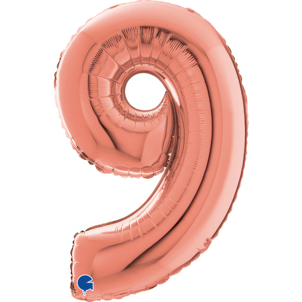 das-kost-mland-riesenzahl-folienballon-9-rosegold-66cm image 1