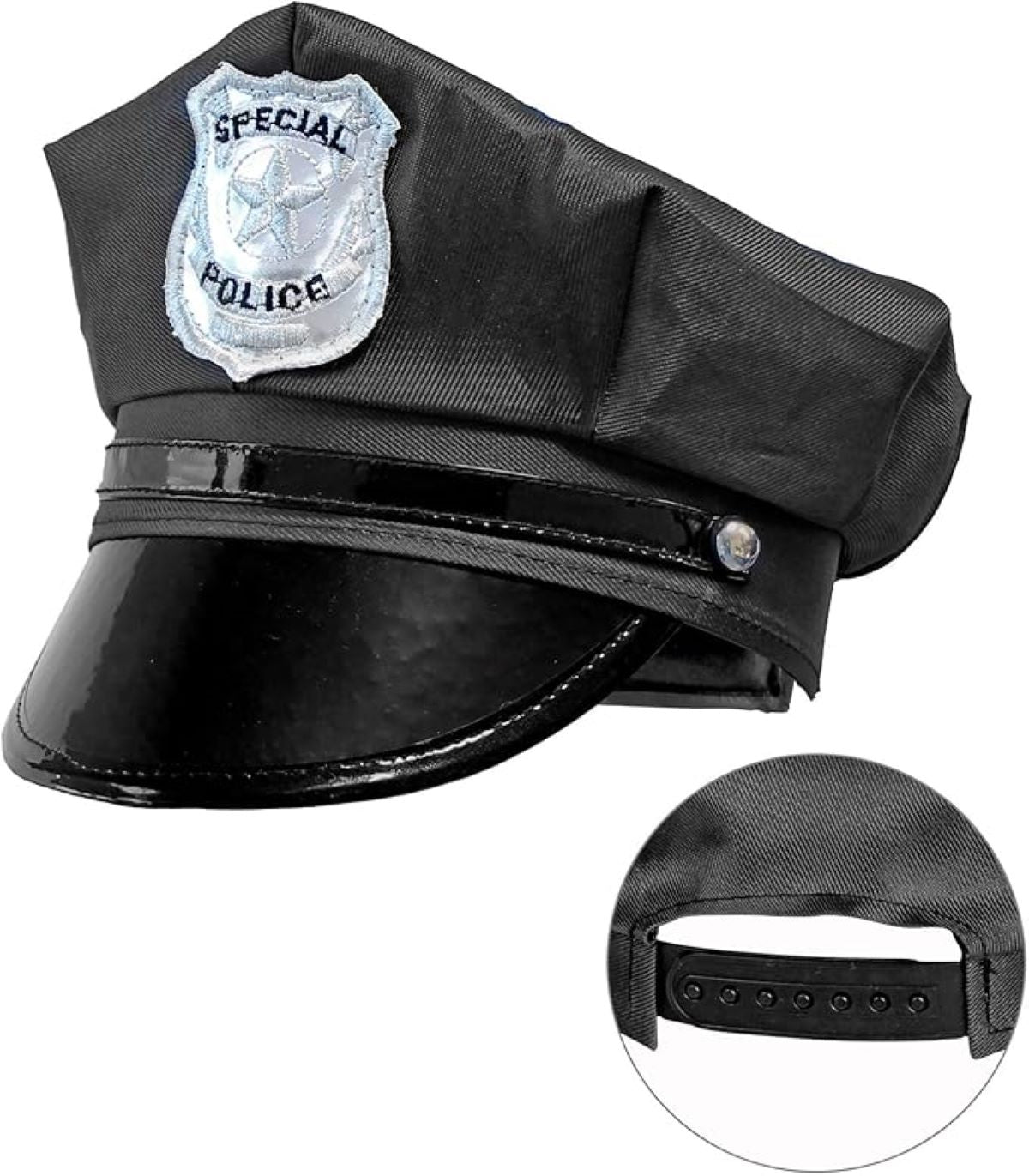 das-kost-mland-accessoires-polizei-m-tze-schwarz-verstellbar image 2