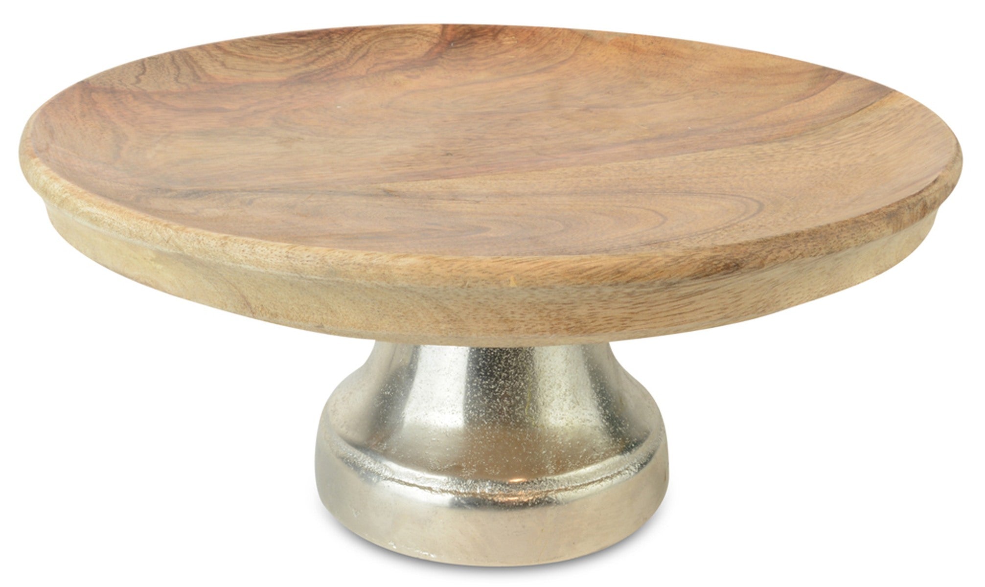 riffelmacher-dekoteller-metallfu-70349-mangoholz-30x13cm-natur image 1